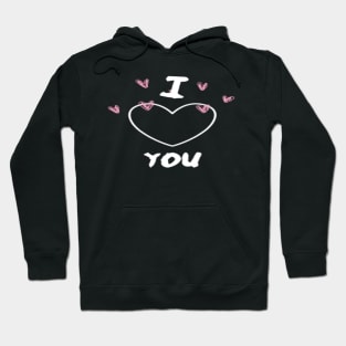 I love you amazing heart meme love text font couple's Woman's Hoodie